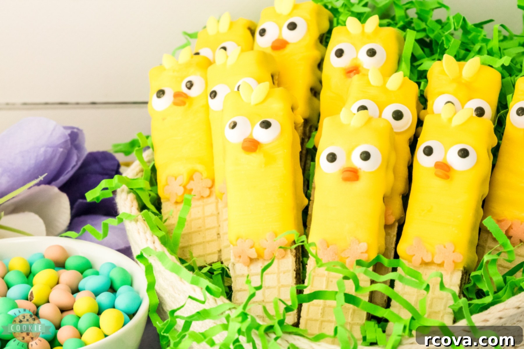 Simple No-Bake Easter Chick Treats 7 easy Easter cookies made with wafers