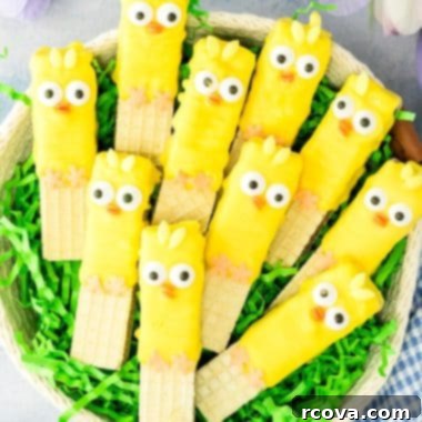 Simple No-Bake Easter Chick Treats 9 no bake Easter chick cookies