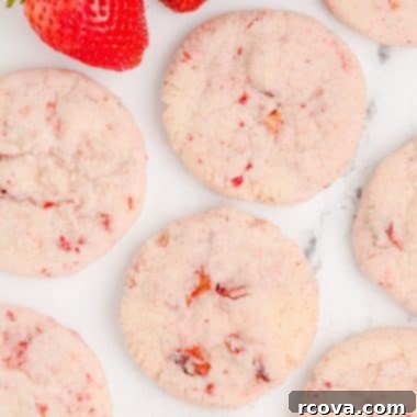 Luscious Strawberry Cream Cheese Sugar Cookies 7 cream cheese sugar cookies with strawberry