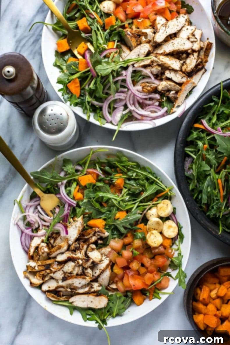 Chargrilled Chicken and Peppery Arugula Salad 4 Close-up of freshly made balsamic dressing in a bowl with a whisk, ready for the chicken