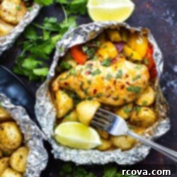 One Pan Southwest Chicken and Veggies 9 Southwest Chicken Foil Packets with Veggies