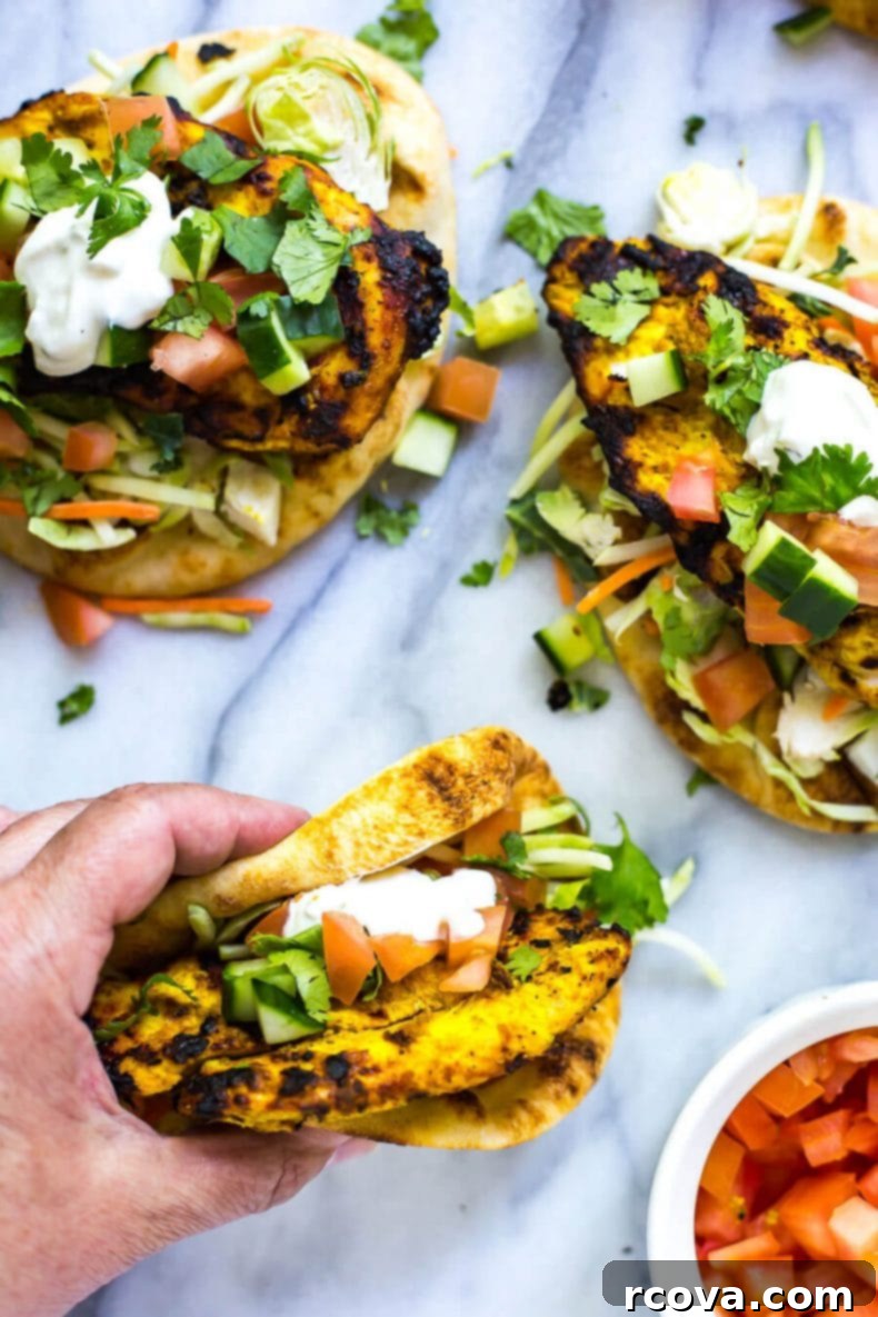 Tandoori Chicken Naan Burgers 4 Close-up of marinated chicken cutlets, ready for grilling, showcasing the rich Tandoori spice blend.