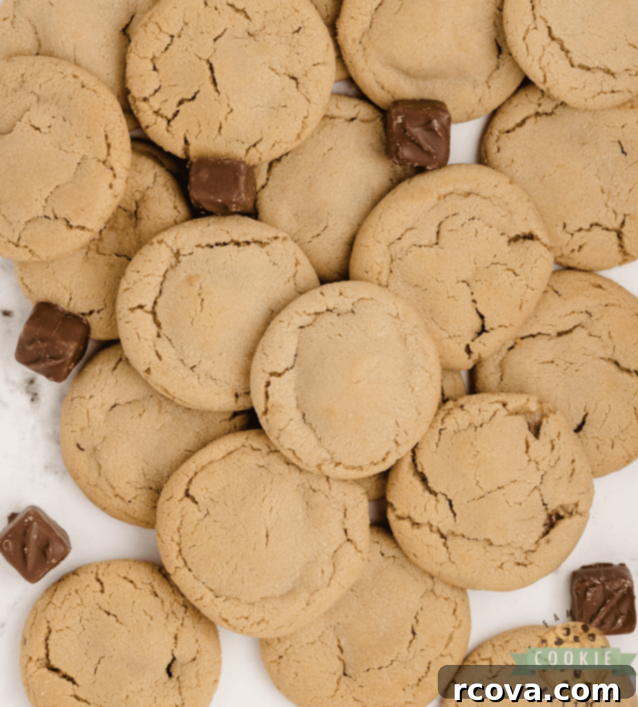 Peanut Butter Cookie Bliss 12 Snickers Peanut Butter Cookies with a delicious Snickers candy bar hidden inside.