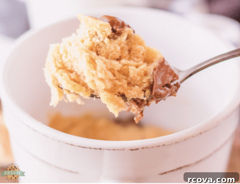 Peanut Butter Cookie Bliss 15 Quick and tasty single-serving Peanut Butter Cookie in a Mug, ready in 6 minutes.