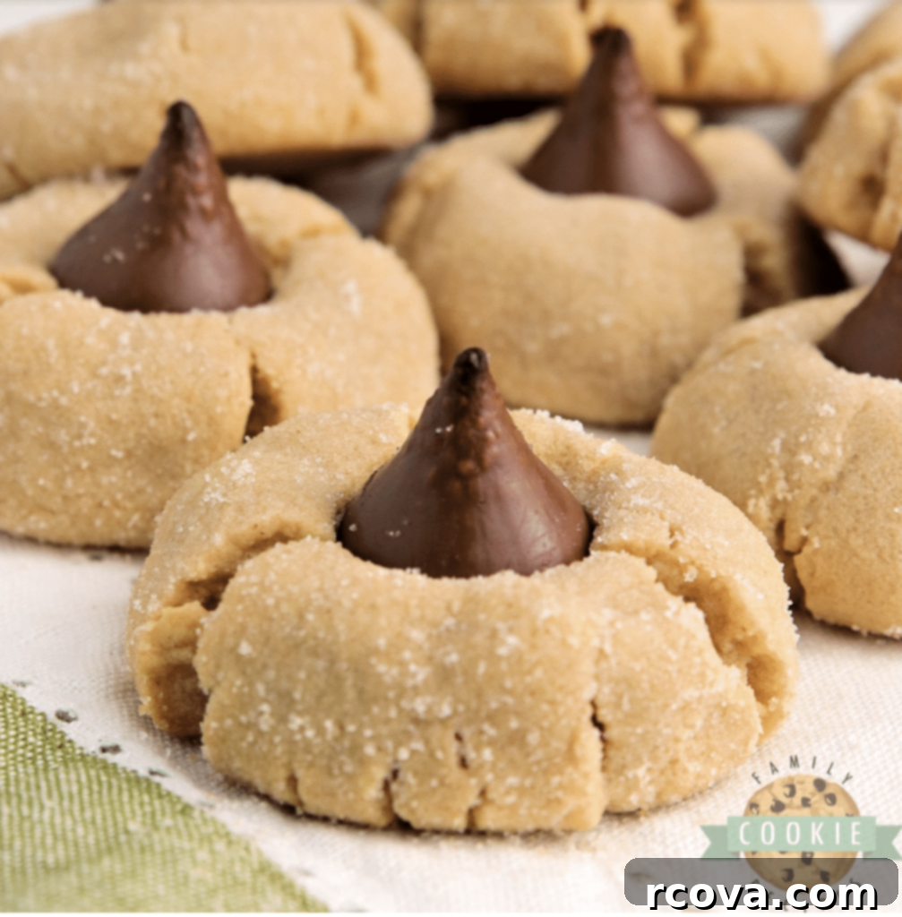 Peanut Butter Cookie Bliss 17 Easy Cake Mix Peanut Butter Blossoms, topped with a Hershey's Kiss.