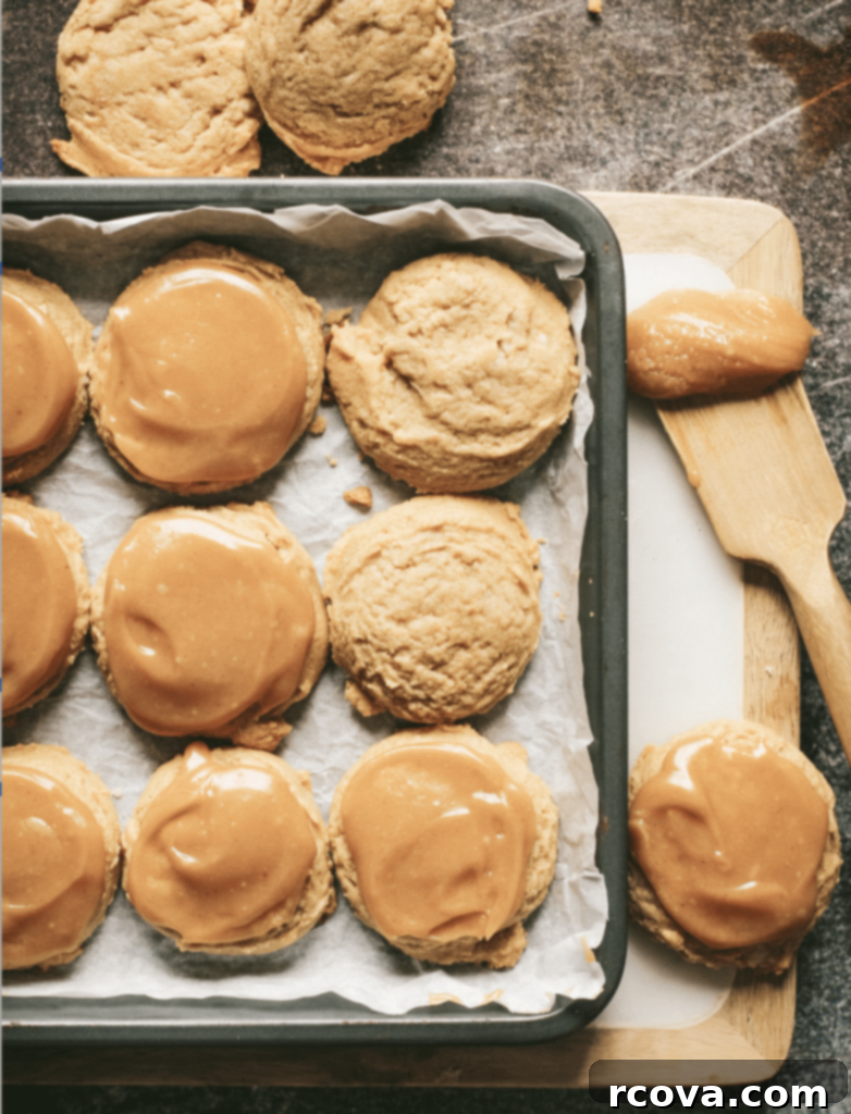 Peanut Butter Cookie Bliss 21 Texas Sheet Cake Peanut Butter Cookies with a creamy peanut butter glaze, made with a cake mix.