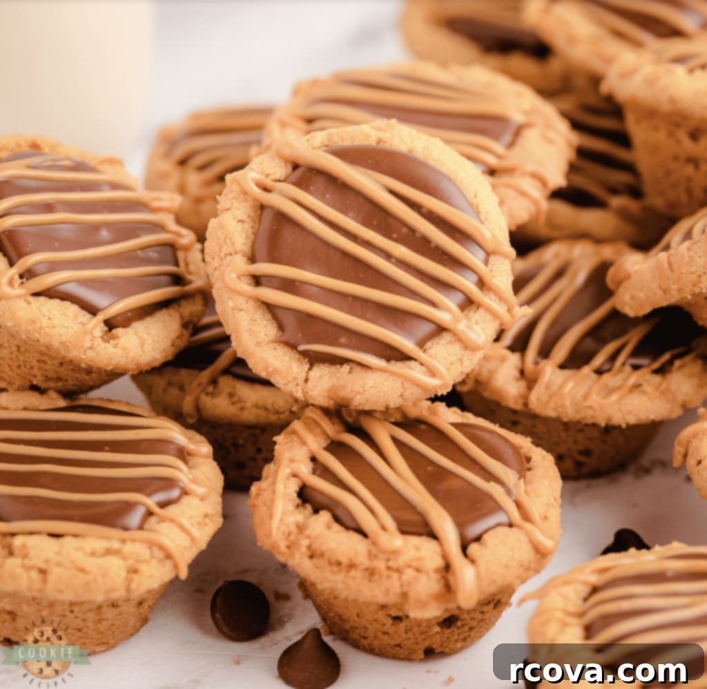 Peanut Butter Cookie Bliss 8 Fudge Peanut Butter Cookie Cups, mini peanut butter cookies filled with rich chocolate fudge.