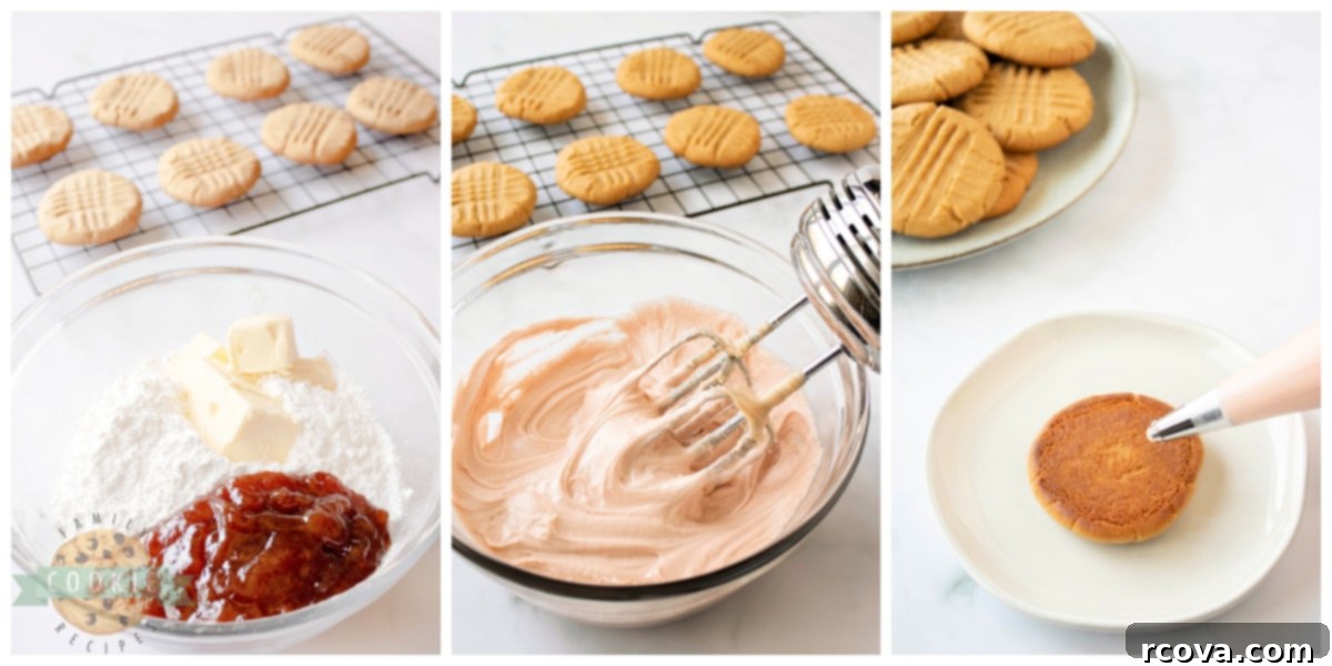 PB&J Cookie Delights 7 How to make Strawberry Buttercream Frosting