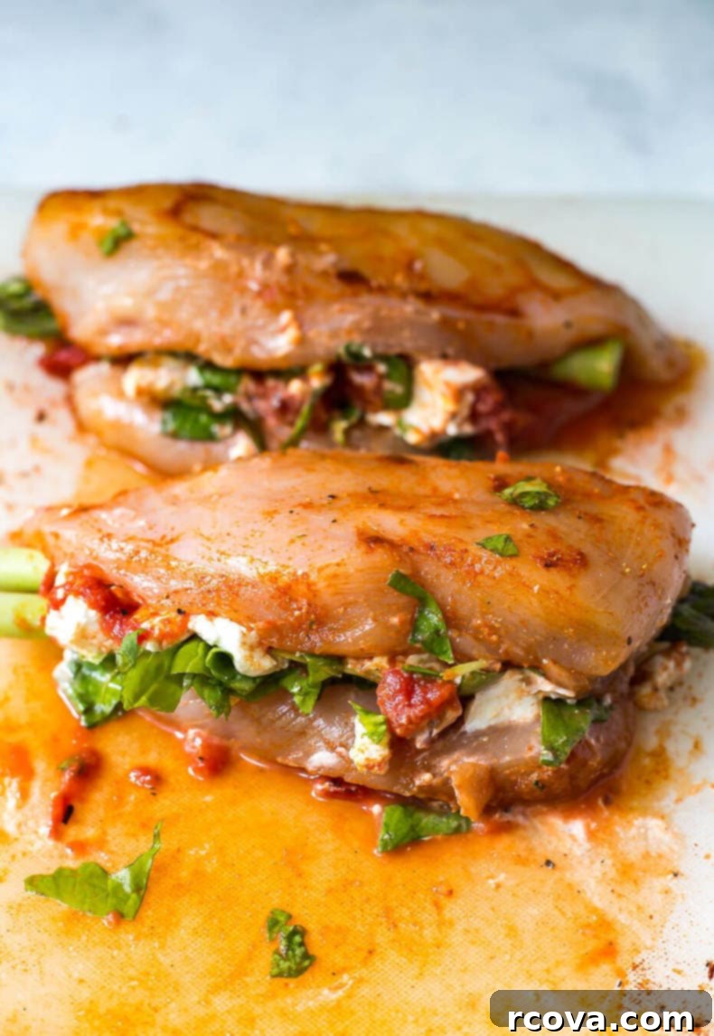 Gourmet Asparagus Stuffed Chicken 4 Grilled Margherita Asparagus Stuffed Chicken Breasts on a plate