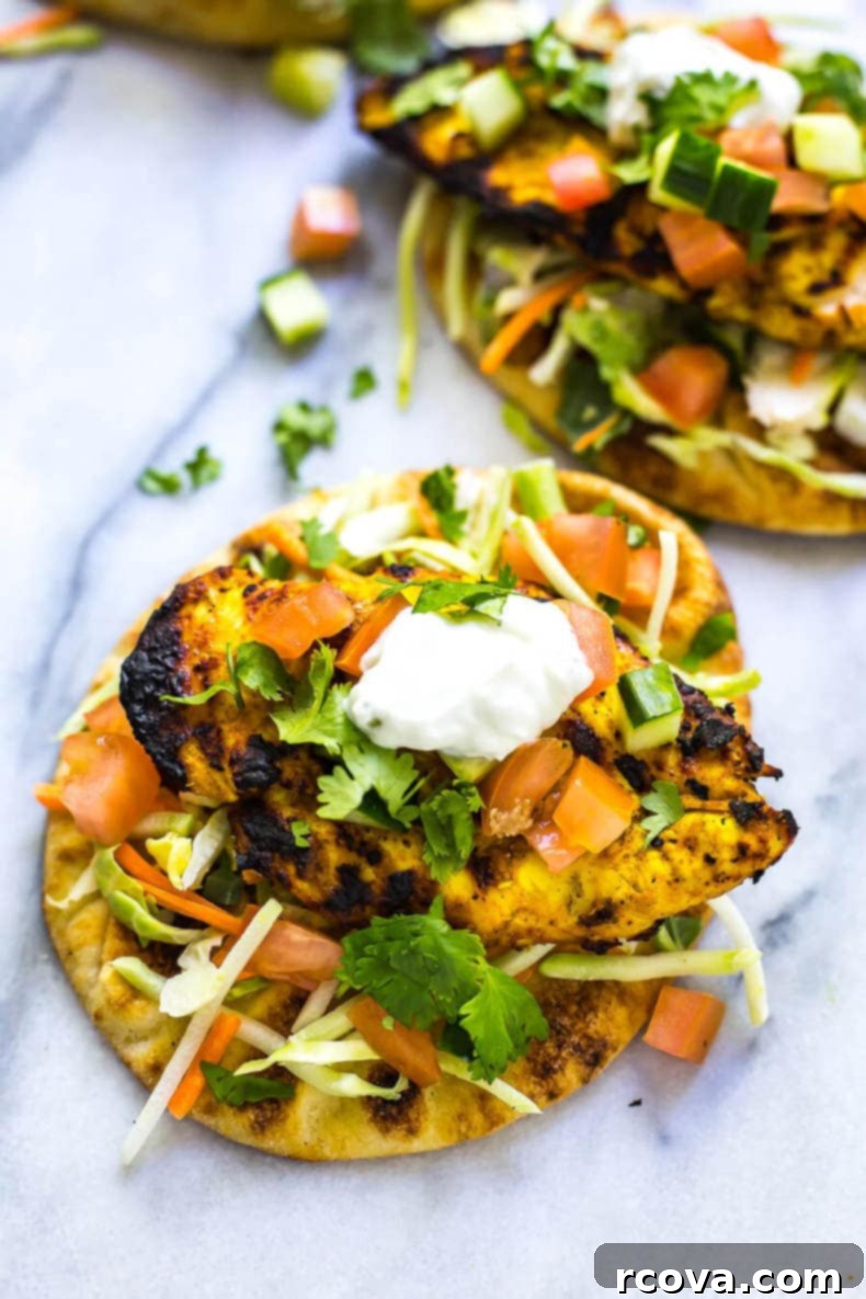 Savor Summer: Over 25 Healthy Grilling Recipes 12 Chicken Tandoori Naan Burgers