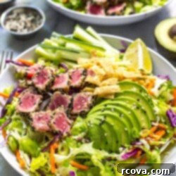 Seared Ahi & Ginger Sesame Salad 10 Sashimi Tuna Salad with Carrot Ginger Dressing