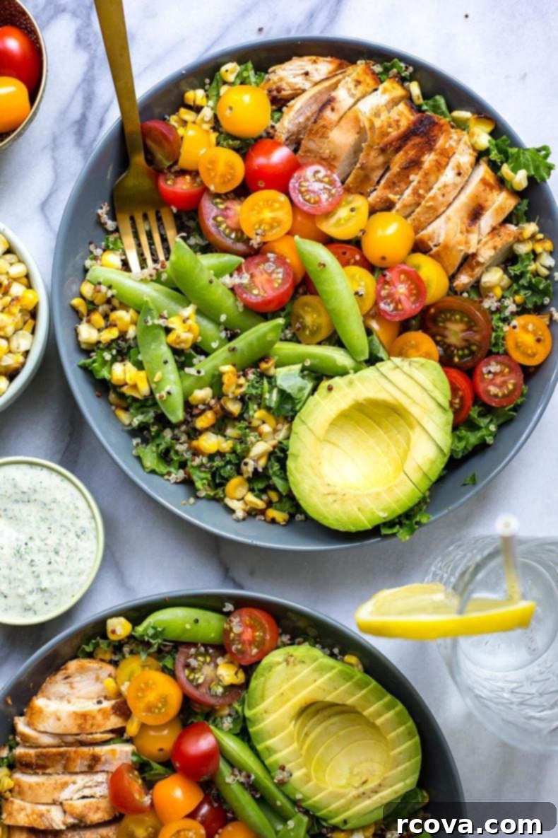 Ranch Chicken Kale Quinoa Power Bowls 6 Chicken Ranch Kale & Quinoa Bowls