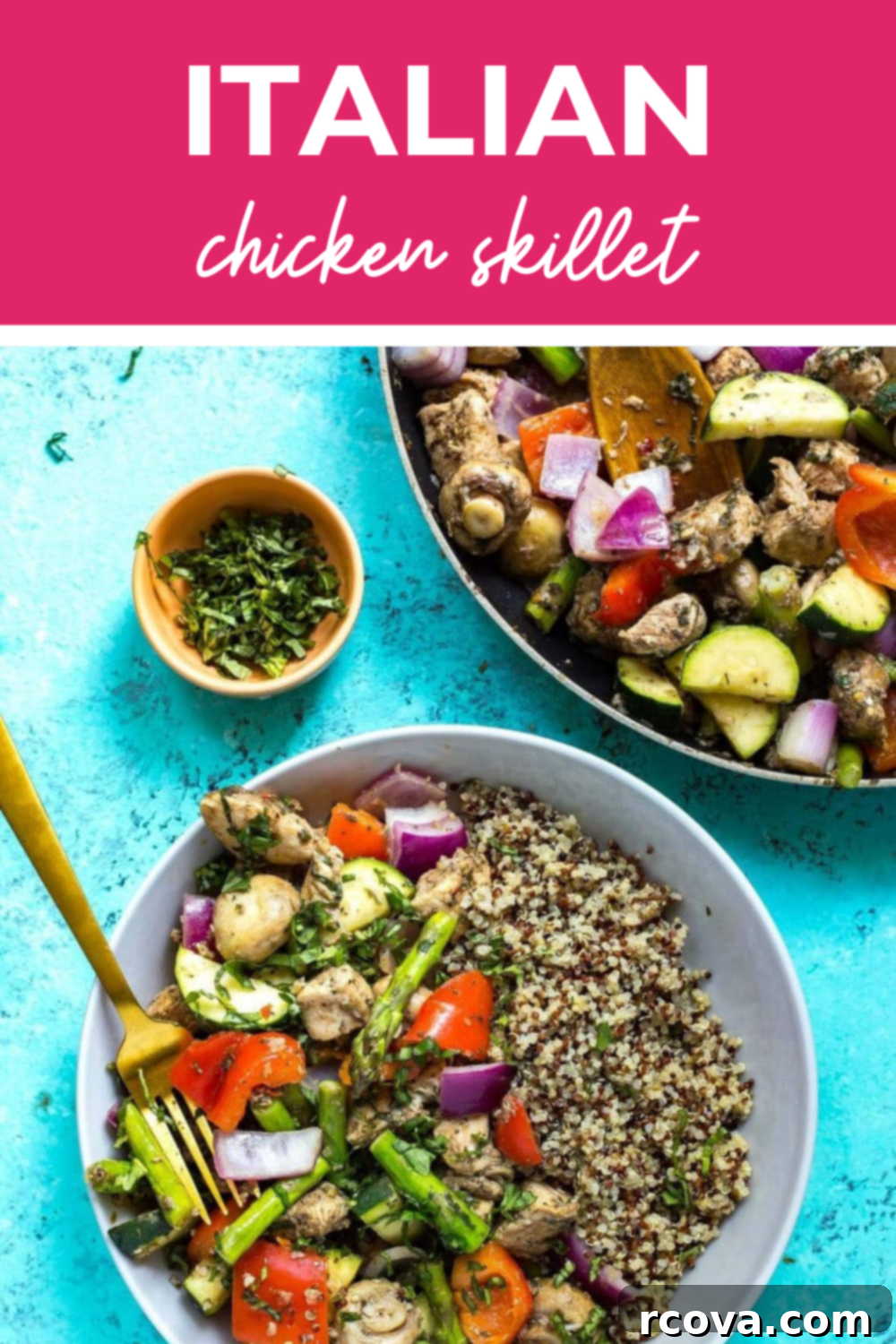 One-Pan Tuscan Chicken in 30 Minutes 9 Italian Chicken Skillet with vegetables and pasta
