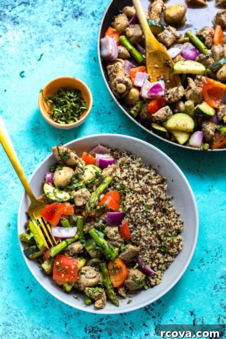 One-Pan Tuscan Chicken in 30 Minutes 7 Healthy Italian Chicken Skillet in a meal prep container, ready to store