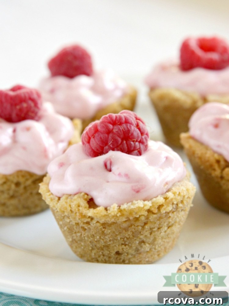 Cookie Cup Creations 9 Raspberry Cheesecake Cookie Cups