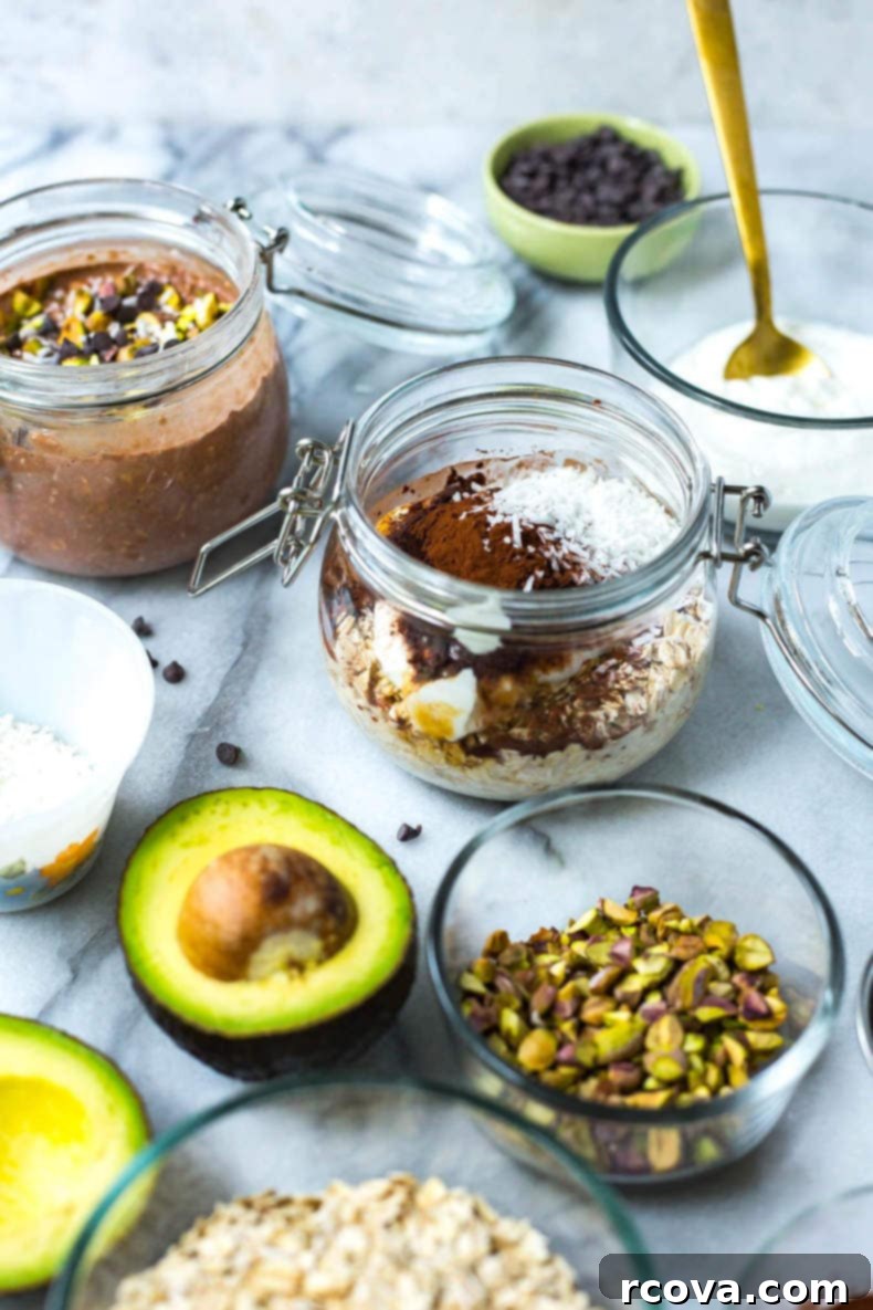 Decadent Chocolate Avocado Overnight Oats 6 Chocolate Avocado Overnight Oats