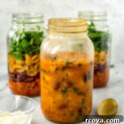 Effortless Vegetarian Minestrone Jars 8 Grab & Go Vegetarian Minestrone Soup Jars - Delicious and easy meal prep