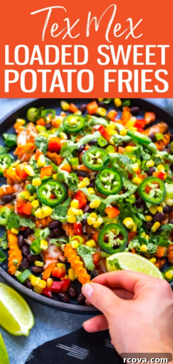 Easy Tex-Mex Sweet Potato Nacho Fries 11 Delicious and simple Tex Mex loaded sweet potato fries with avocado sauce, ready in 30 minutes.