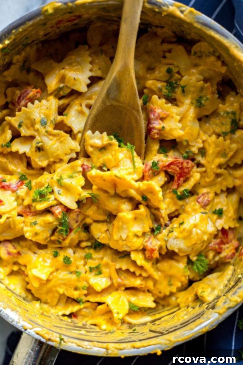 Autumnal One-Pot Pumpkin Alfredo 4 Healthy One Pot Pumpkin Alfredo with Chicken and Pasta