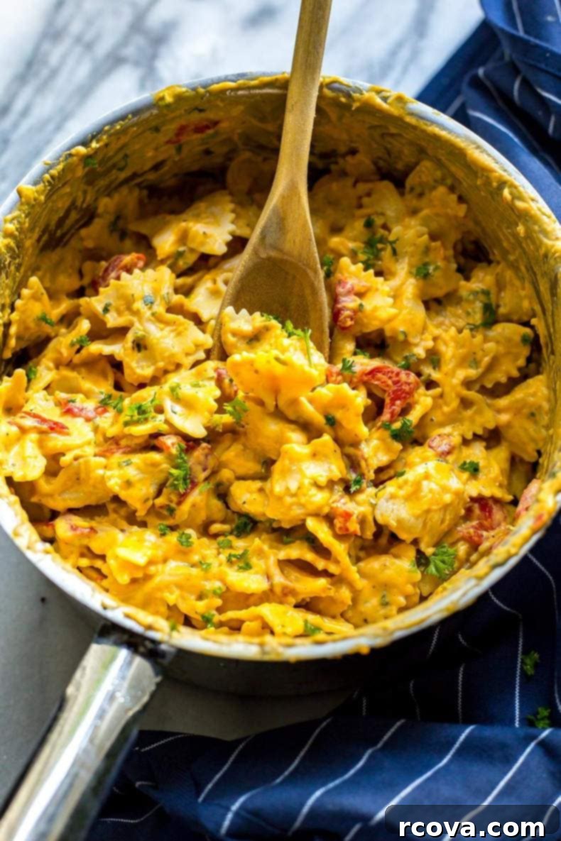 Autumnal One-Pot Pumpkin Alfredo 8 Healthy One Pot Pumpkin Alfredo with fresh herbs