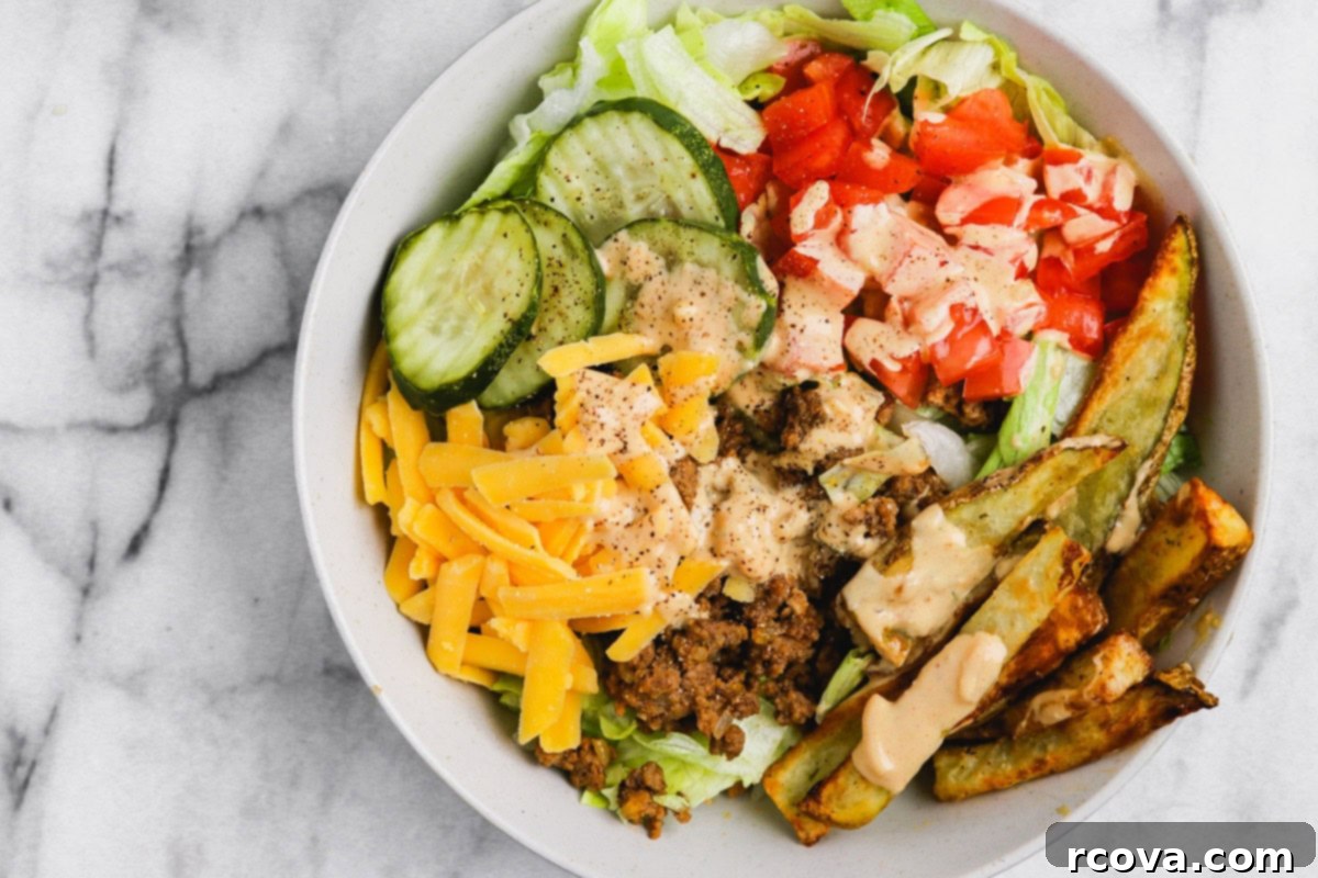 Signature Drizzle Cheesy Burger Bowls 7 Finished burger sauce in a bowl