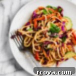 Gluten Free Sesame Rice Noodle Salad 8 Cold Sesame Noodle Salad with Rice Noodles and Fresh Veggies