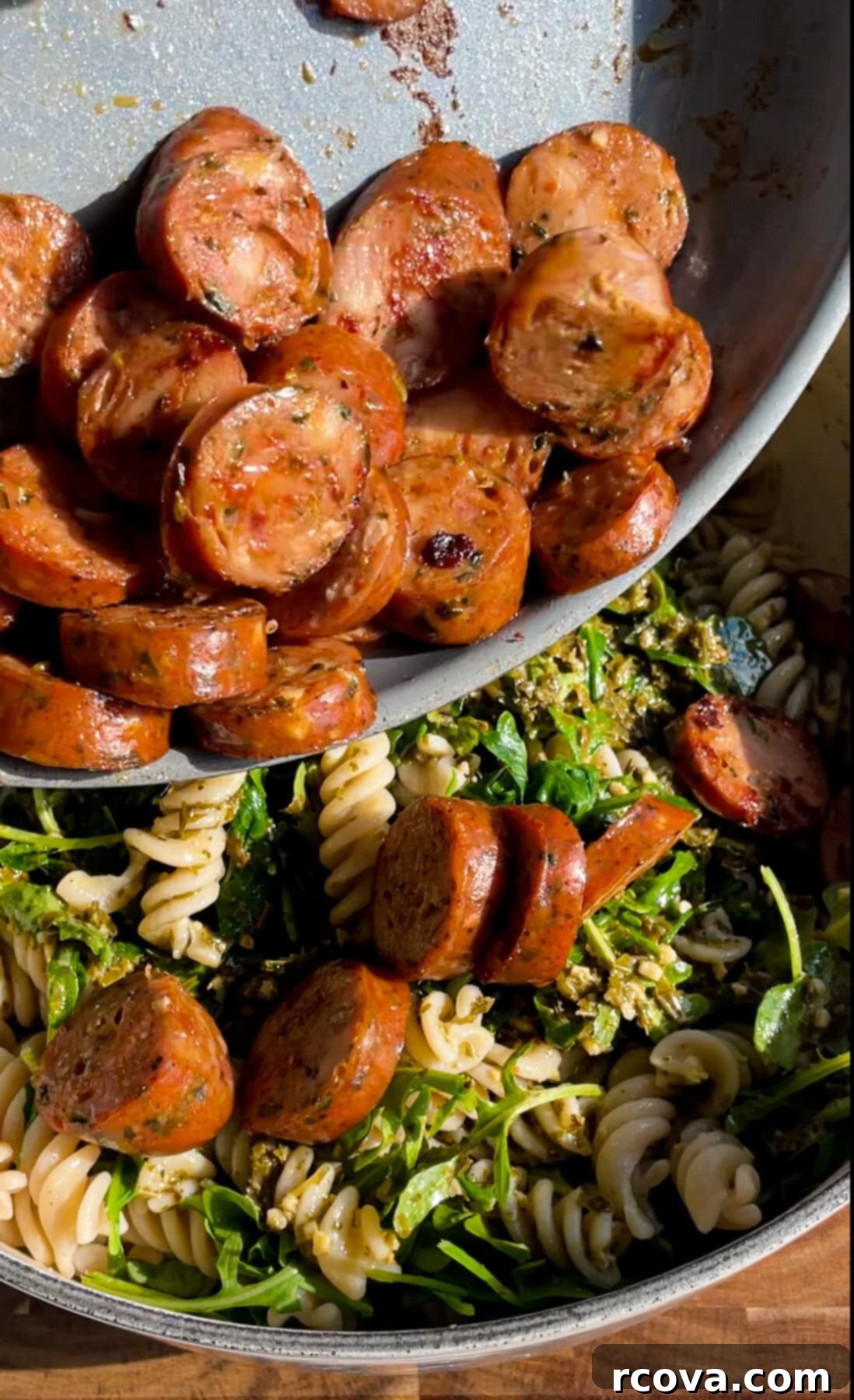Easy Pesto Chicken Sausage Pasta 3 pesto and pasta ingredients