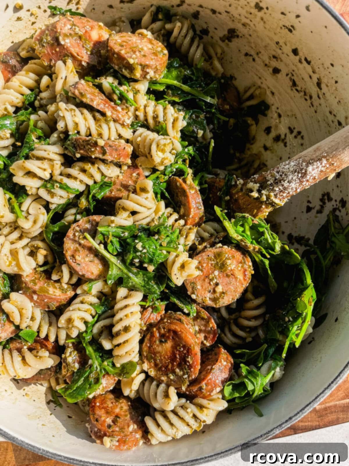 Easy Pesto Chicken Sausage Pasta 7 chicken sausage pasta