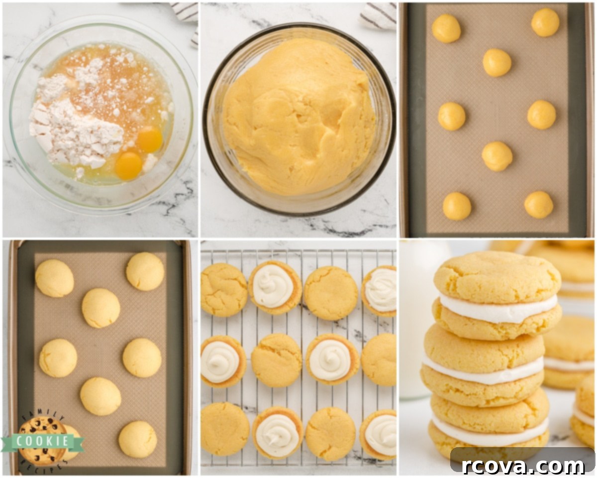 Golden Oreo Copycat Cookies 5 Step-by-step guide on how to make Golden Oreos with a cake mix