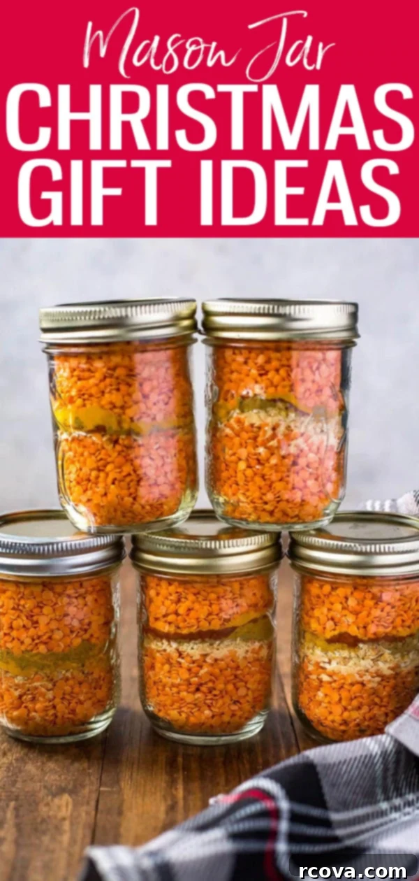 Heartwarming Lentil Soup Jar Gift 10 This Curried Lentil Soup in a Jar is an affordable homemade gift idea - read on for more mason jar gifts that are perfect for the holidays! #masonjar #christmasgifts