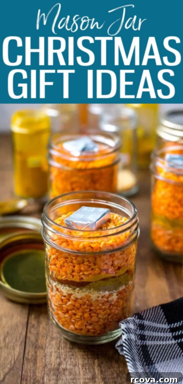 Heartwarming Lentil Soup Jar Gift 11 This Curried Lentil Soup in a Jar is an affordable homemade gift idea - read on for more mason jar gifts that are perfect for the holidays! #masonjar #christmasgifts