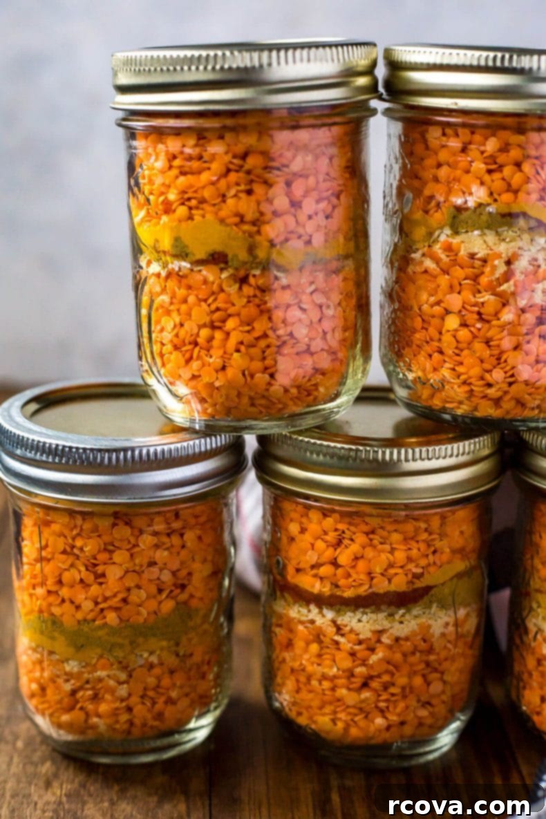 Heartwarming Lentil Soup Jar Gift 8 Easy Coconut Curry Lentil Soup in a Jar