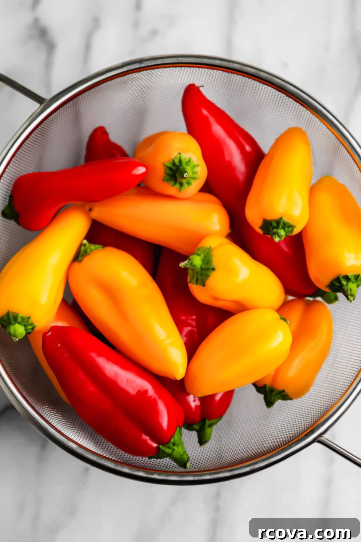 Savory Pimento Cheese Mini Pepper Poppers 3 Halved mini peppers and a bowl of creamy pimento cheese ready for assembly