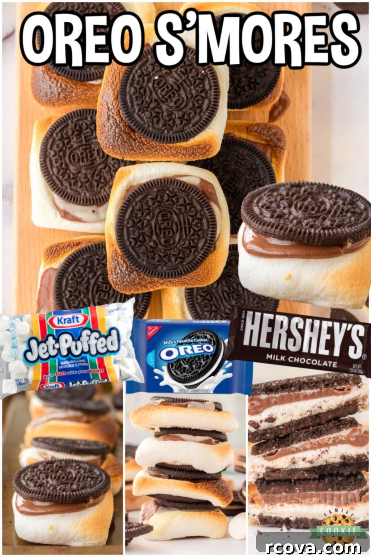 Ultimate Oreo S'mores 6 Oreo S’mores are gooey, sweet, crunchy & super chocolatey! These oven baked S’mores are sure to be your new summertime go-to dessert!