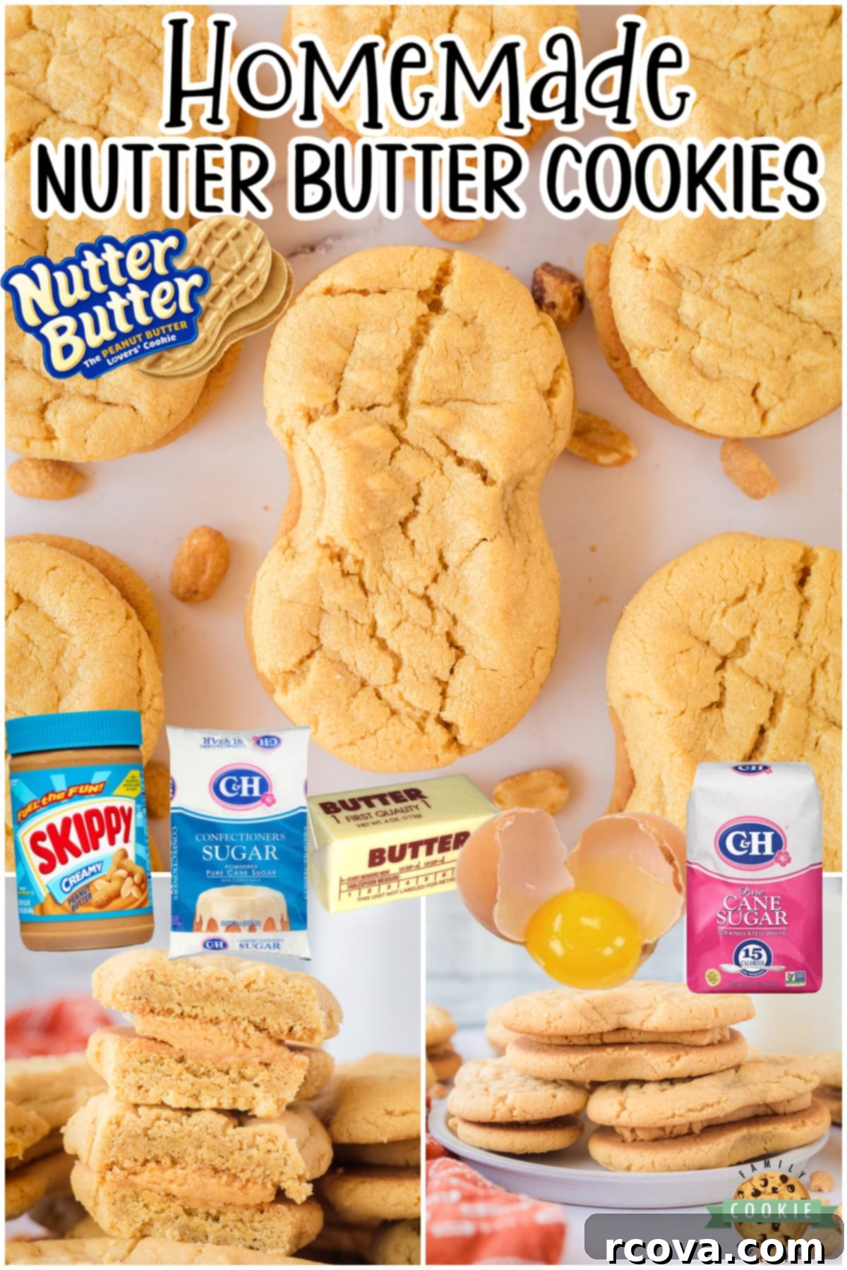Peanut Butter Perfection Sandwiches 5 Homemade Nutter Butters are soft, chewy cookies that are so much better than the store-bought! Sweet & packed with great flavor, these copycat peanut butter cookies are a hit!