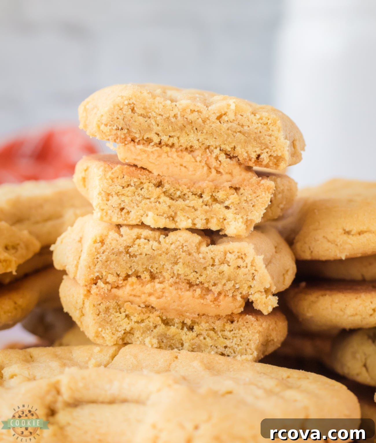 Peanut Butter Perfection Sandwiches 9 homemade nutter butters cut in half