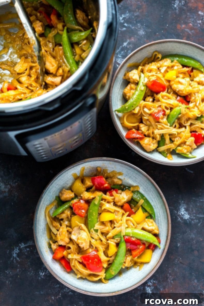 Instant Pot Sticky Honey Sesame Chicken Noodle Bowls 4 Instant Pot Honey Sesame Chicken Noodle Bowls