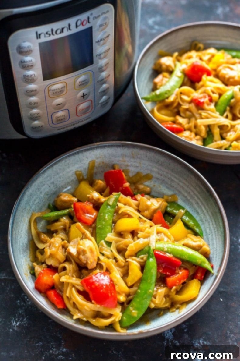 Instant Pot Sticky Honey Sesame Chicken Noodle Bowls 6 Instant Pot Honey Sesame Chicken Noodle Bowls