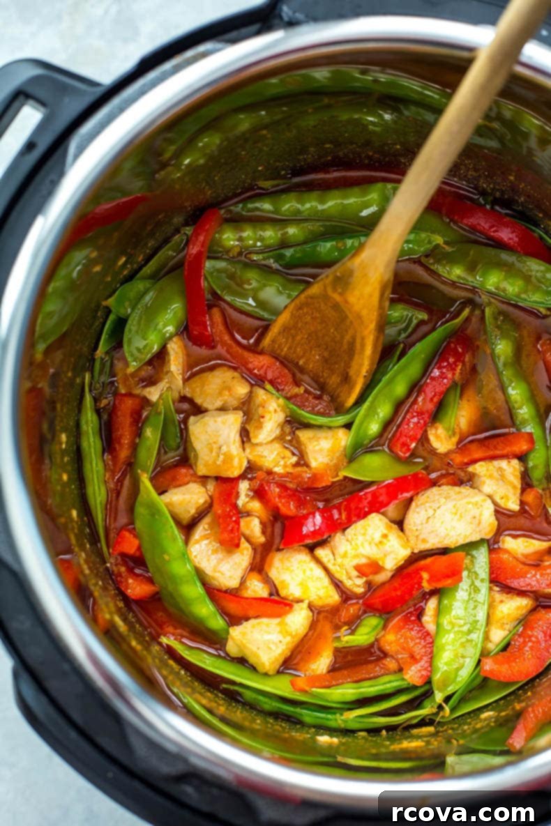 Creamy Instant Pot Red Curry Chicken Noodles 7 A family-sized serving of Instant Pot Red Curry Chicken Noodles