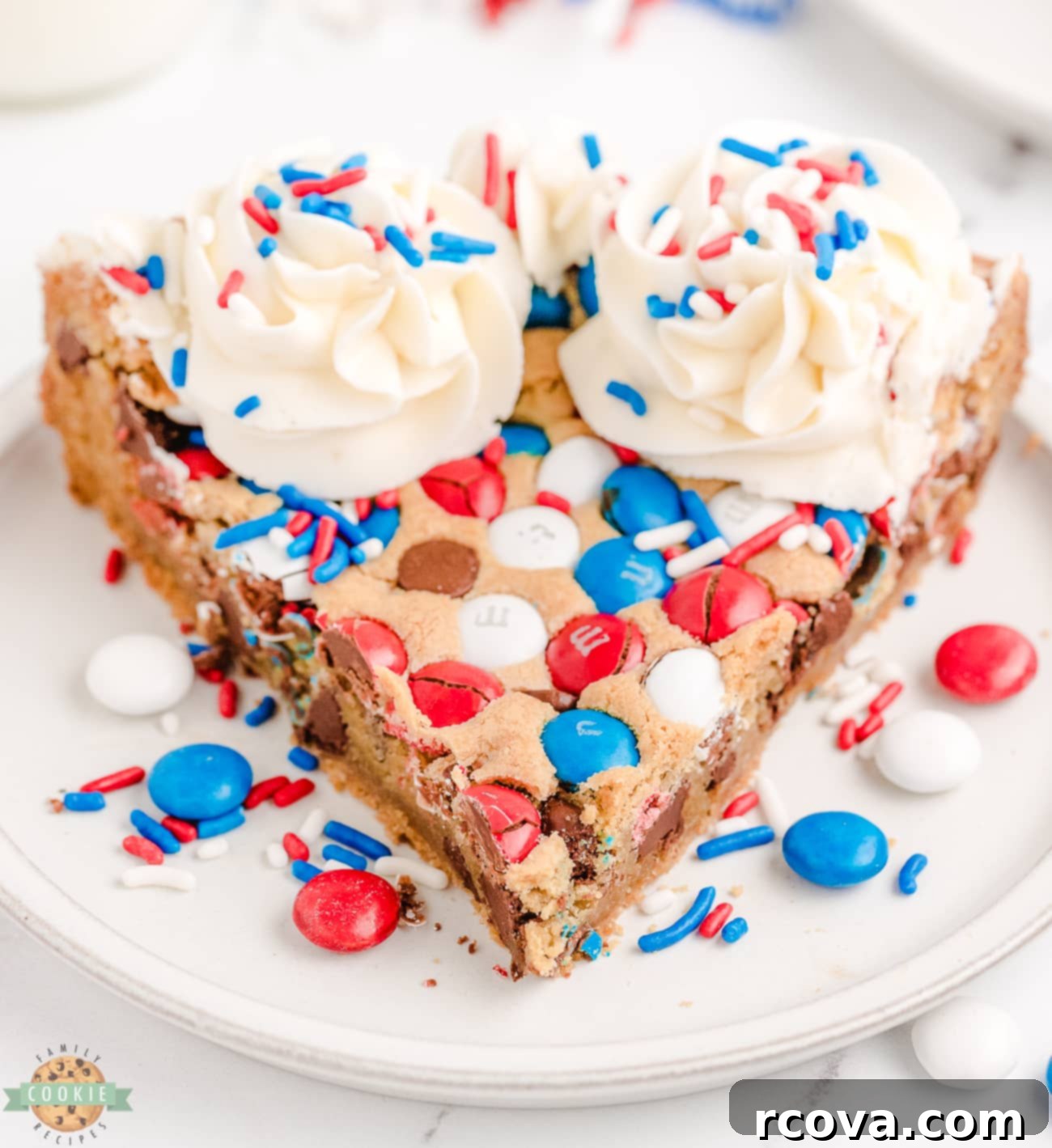 Stars and Stripes Cookie Cake 2 red, white and blue cookie cake