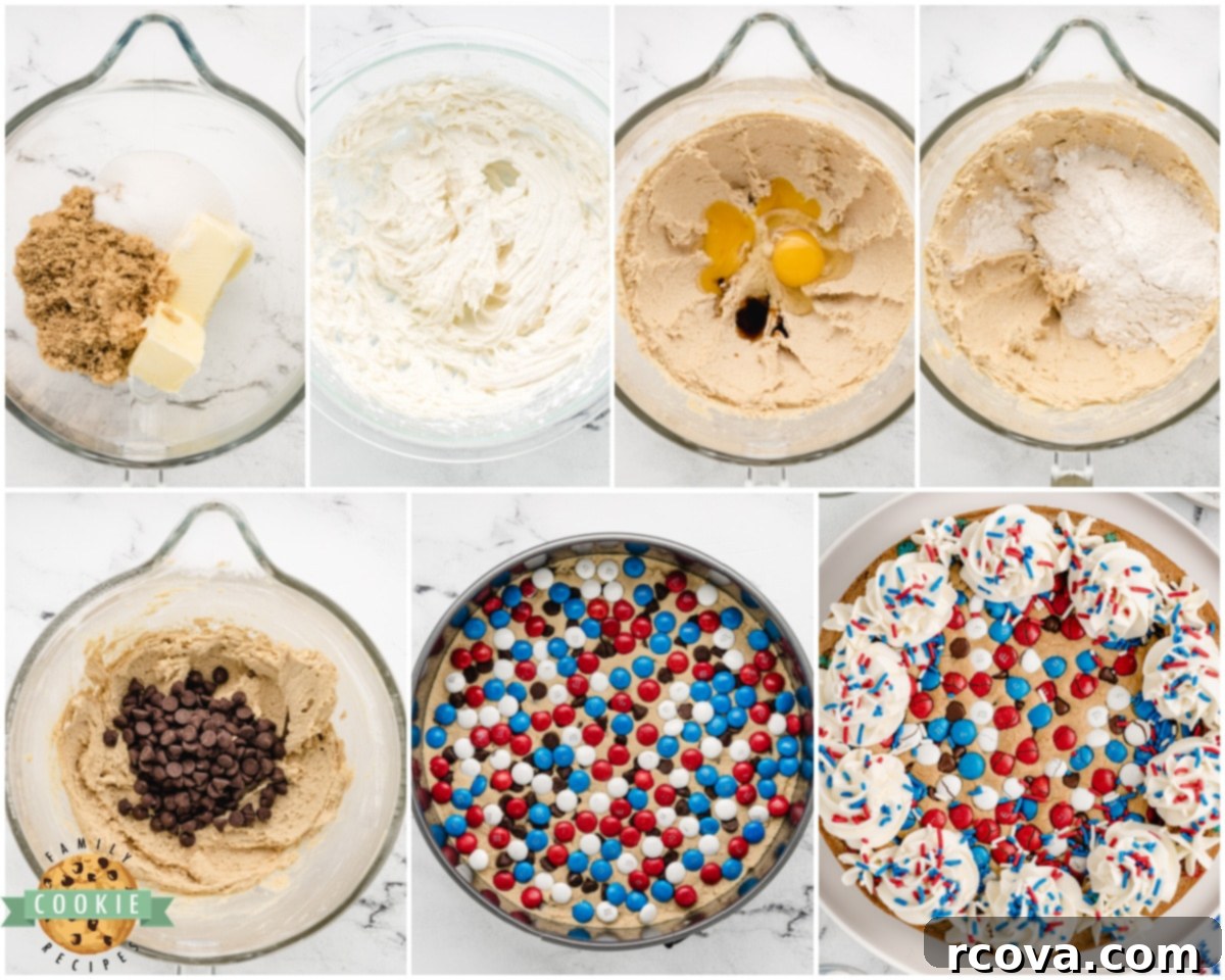 Stars and Stripes Cookie Cake 4 how to make a Patriotic cookie cake