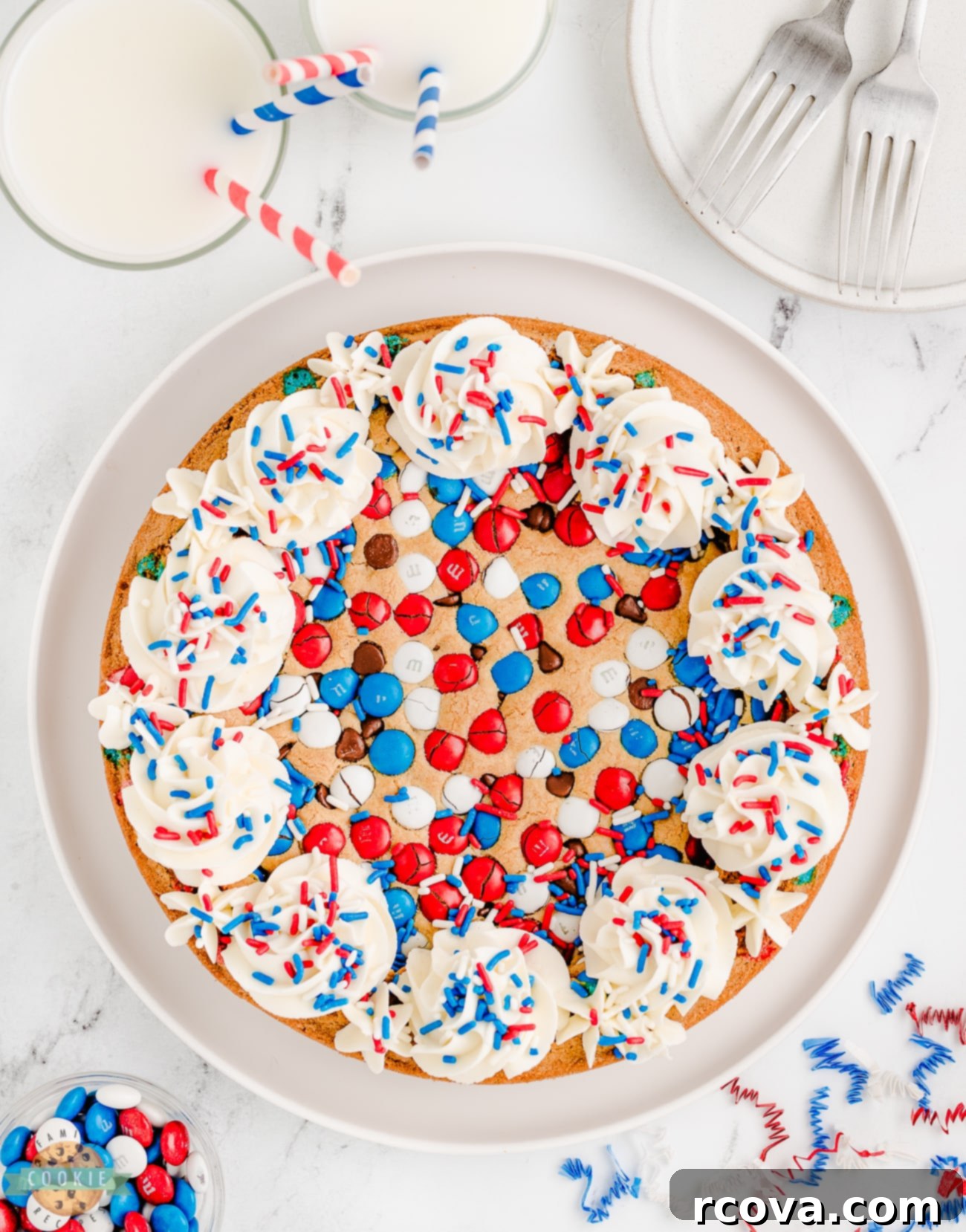 Stars and Stripes Cookie Cake 5 PATRIOTIC COOKIE CAKE