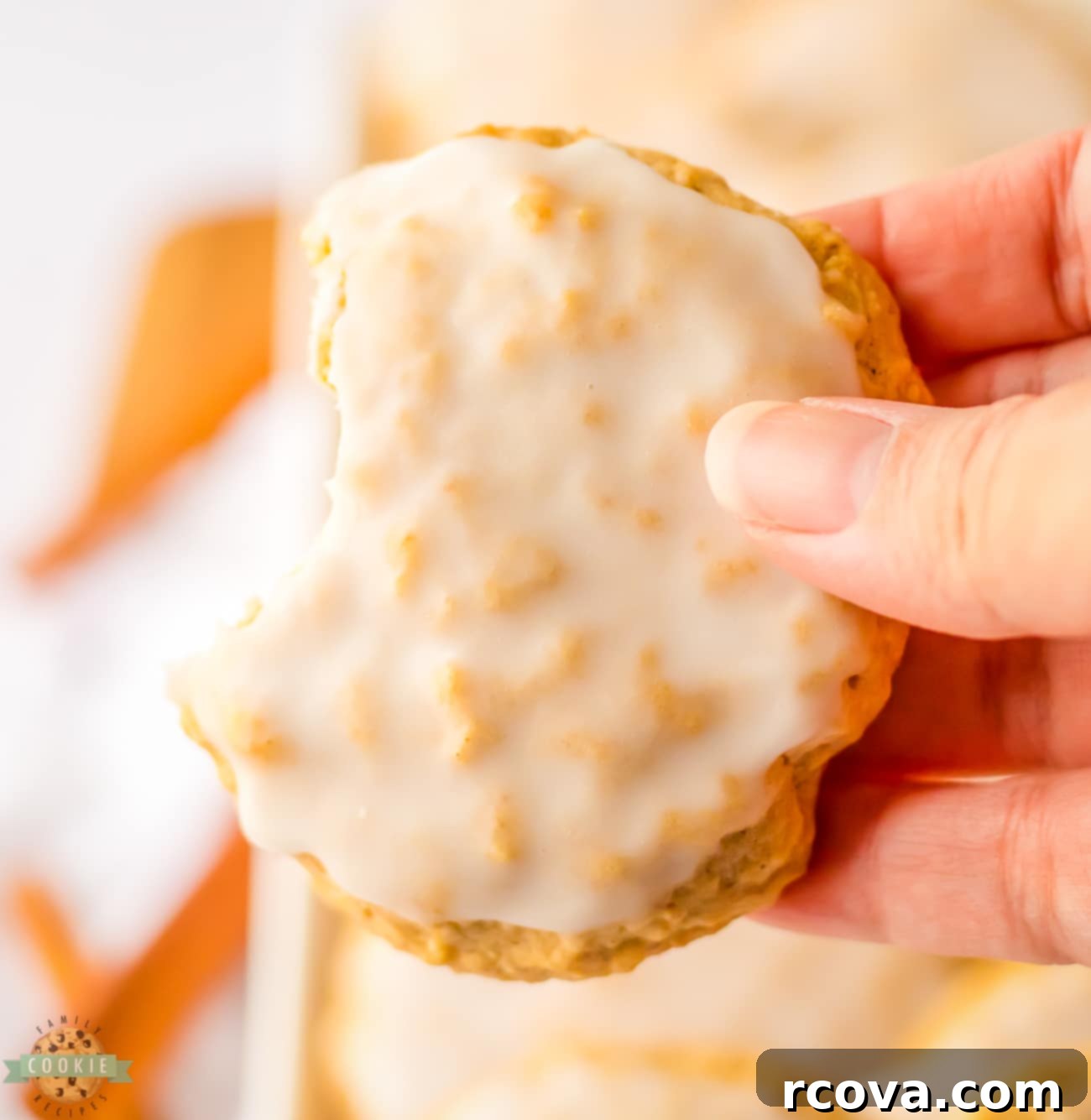 Perfectly Soft and Chewy Glazed Oatmeal Cookies 2 old fashioned iced oatmeal cookies