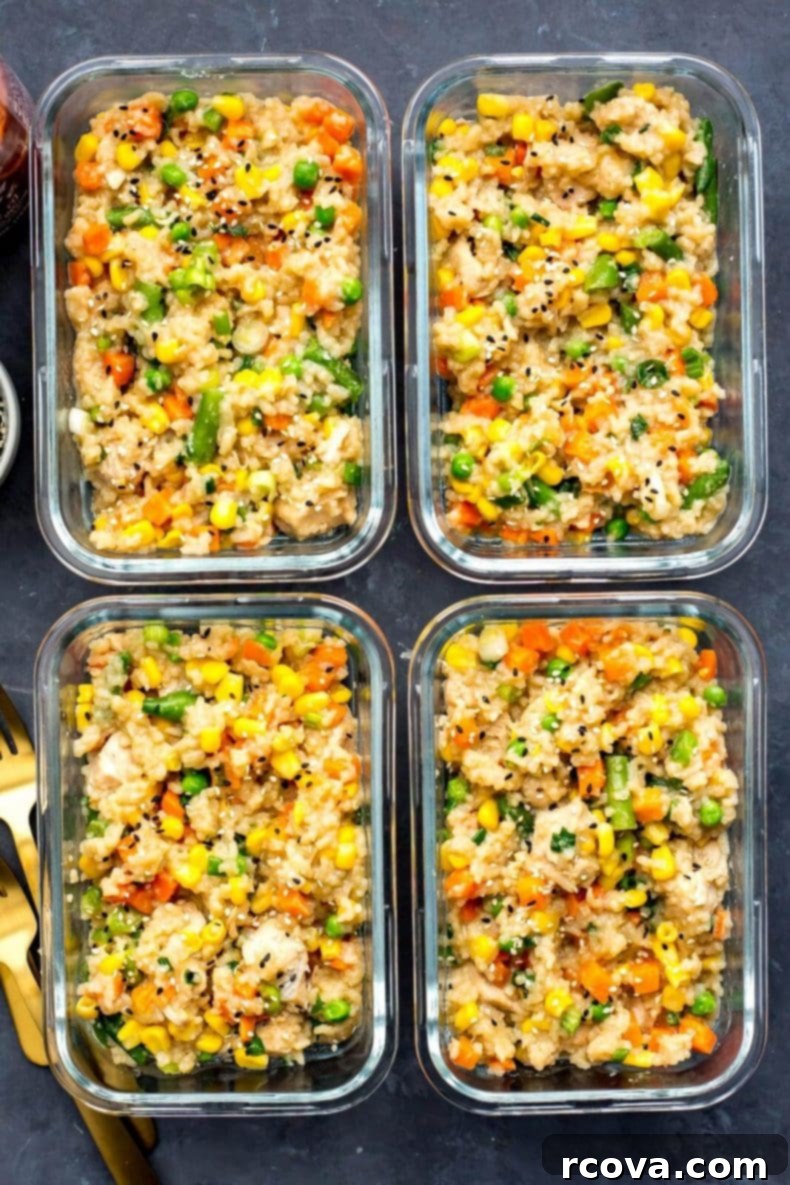 Instant Pot Chicken Fried Rice Weekly Prep Bowls 7 Instant Pot Chicken Fried Rice Meal Prep Bowls-8