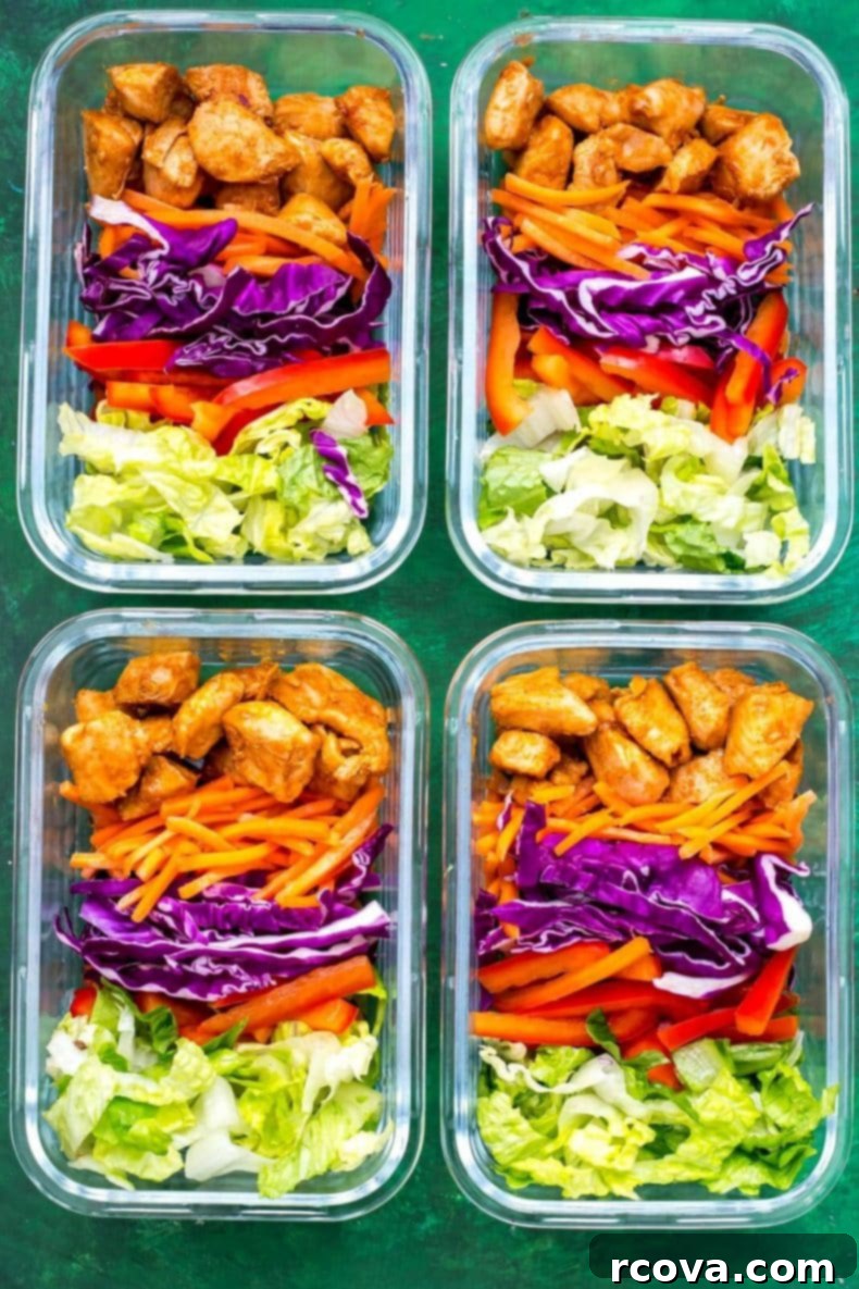 Make-Ahead Low-Carb Peanut Chicken Bowls 5 Peanut Chicken Meal Prep Bowls
