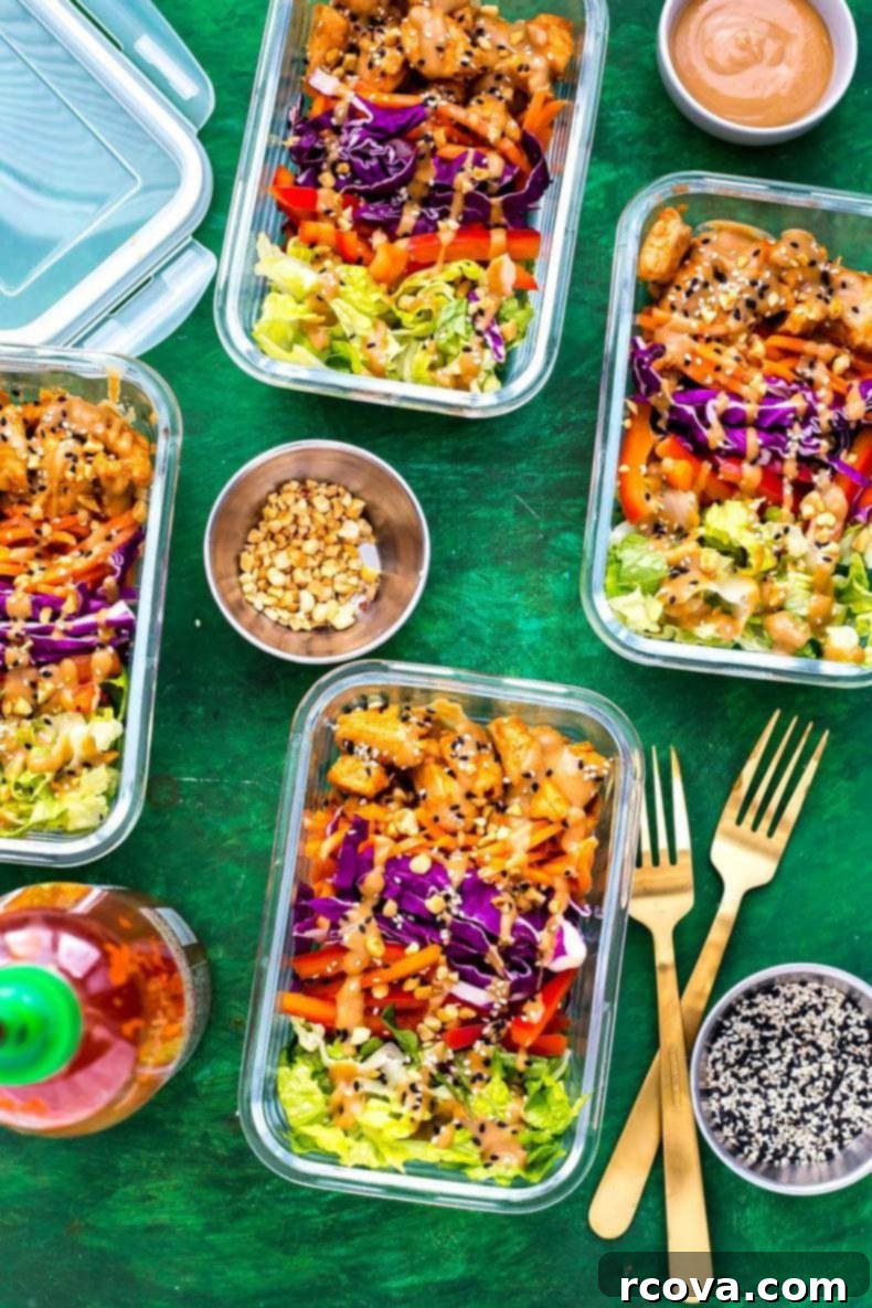 Make-Ahead Low-Carb Peanut Chicken Bowls 7 Peanut Chicken Meal Prep Bowls