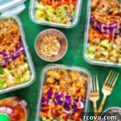 Make-Ahead Low-Carb Peanut Chicken Bowls 9 Peanut Chicken Meal Prep Bowls