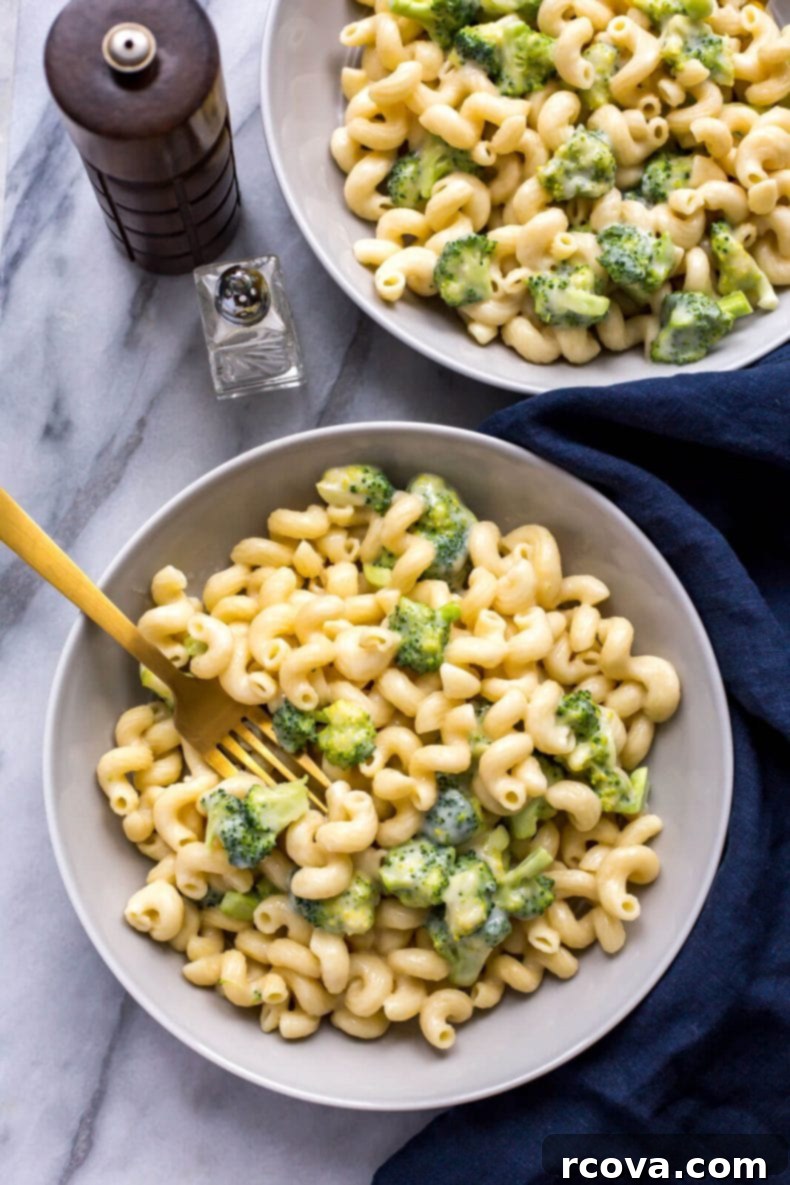 Wholesome Broccoli Mac and Cheese 2 Healthy Instant Pot Mac and Cheese with fresh broccoli florets