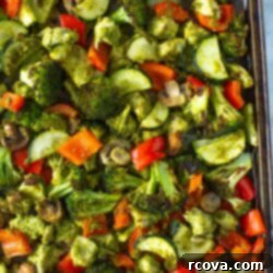 One-Pan Pesto Chicken Dinner 9 Close-up shot of sheet pan pesto chicken