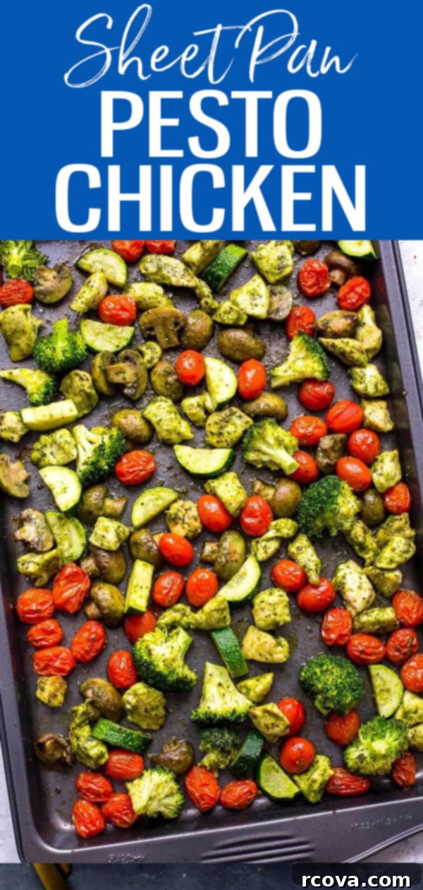 One-Pan Pesto Chicken Dinner 10 Sheet Pan Pesto Chicken Meal Prep Bowls - a low carb lunch idea that comes together in 30 minutes! #sheetpan #pestochicken